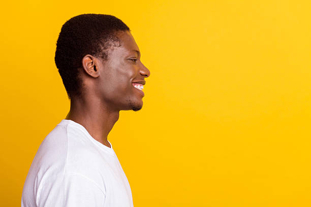 istock Profile side view portrait of attractive content cheerful guy copy blank space isolated over vibrant yellow color background 2249287722