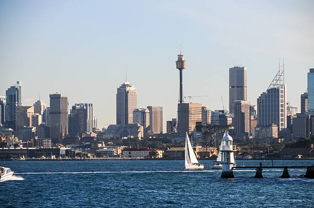 Sydney, Australia - July 25, 2009. Outdoor scene showing sydney harbour from a ferry.