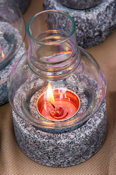 istock Glass Oil Lamp with Flame 2249293860