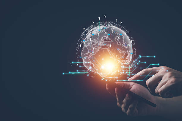 istock Business people use smart phone or digital tablet to communicate with their global workforce. Concept of working online using technology 2249293960