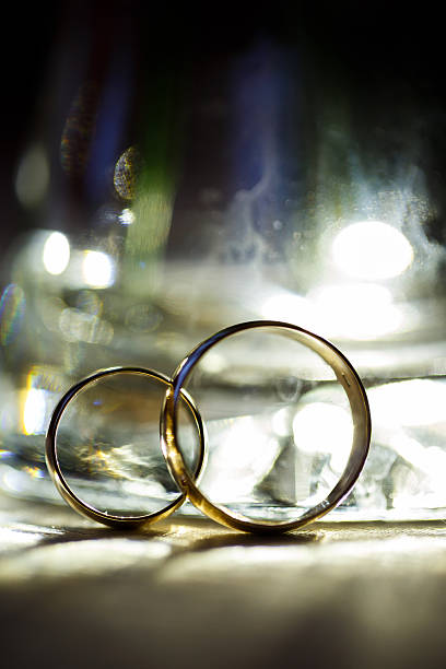istock Golden wedding rings for newlyweds 2249298027