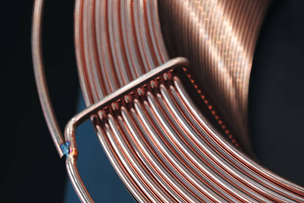 Close-up of spool of welding wire