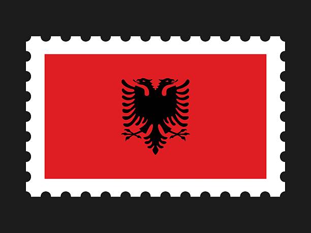 istock National Flag Postage Stamp Icon for ALBANIA Mail, Patriotism, and National Identity 2249302413