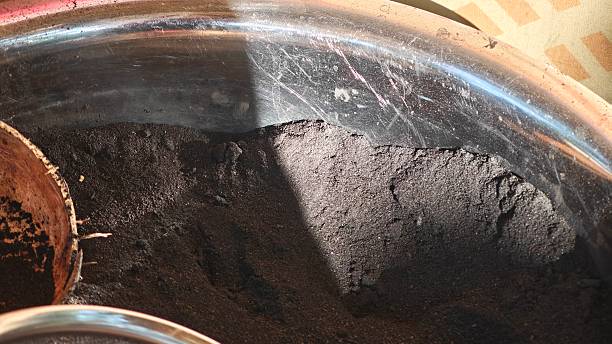 istock Pile of black charcoal powder. 2249307493