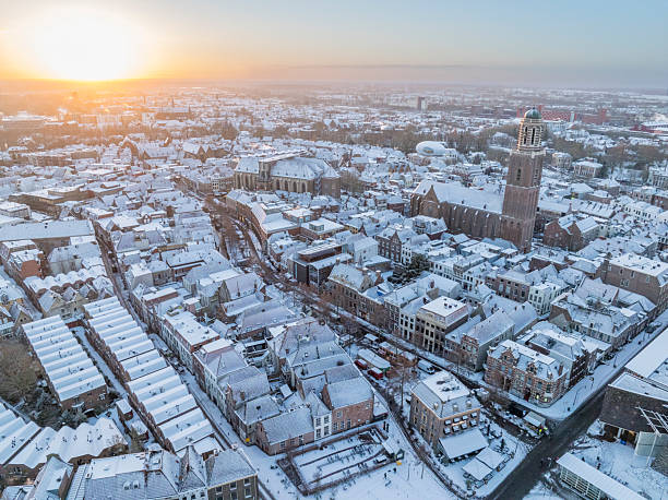 istock Zwolle downtown district during a cold winter morning seen from above 2249308137