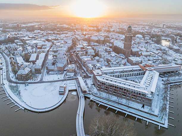 istock Zwolle downtown district during a cold winter morning seen from above 2249308233