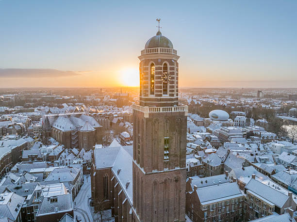istock Zwolle Peperbus church tower during a cold winter sunrise 2249308255