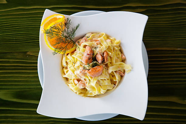 istock Tagliatelle with salmon in white sauce 2249308570