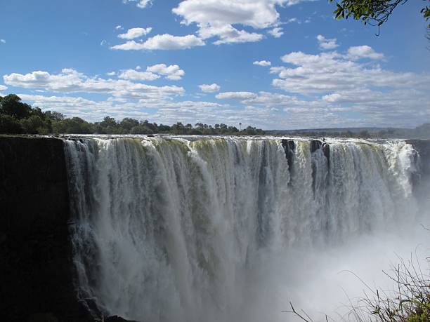 istock Victoria Falls Waterfall with Mist and Blue Sky 2249309833