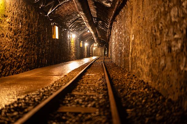 istock Low-angle, long-exposure view of the main passage inside an old coal mine 2249311106