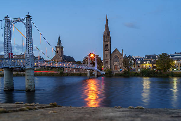 istock Greig street bridge spanning river ness in inverness at dusk 2249316550