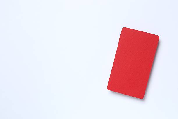 istock Red paper card on white background 2249332708
