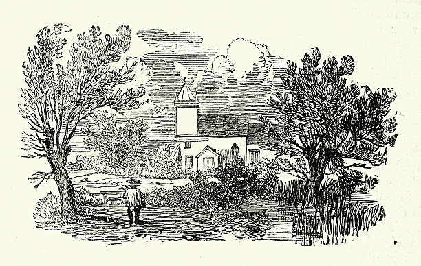 istock Rural chapel, Vintage illustration, 19th Century, Victorian 2249332786