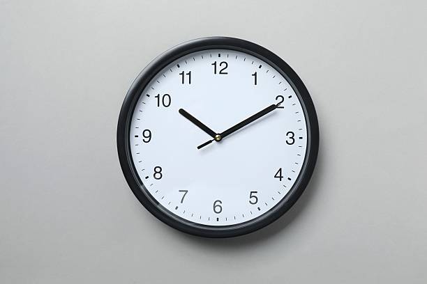 istock Big beautiful stylish clock on the wall 2249334726