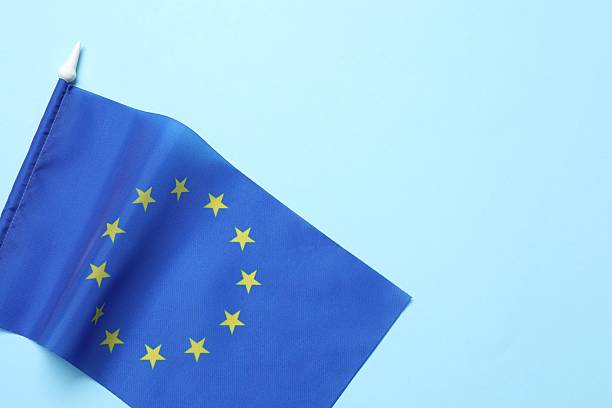 istock European Union flag on blue background 2249334729