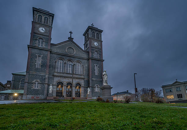 Evening view of Saint John the Baptist Cathedral Basilica in Saint John’s, Newfoundland and Labrador, Canada