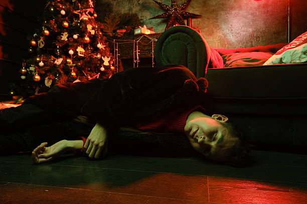 istock Relaxing evening featuring Christmas decor and nostalgic warmth 2249345547