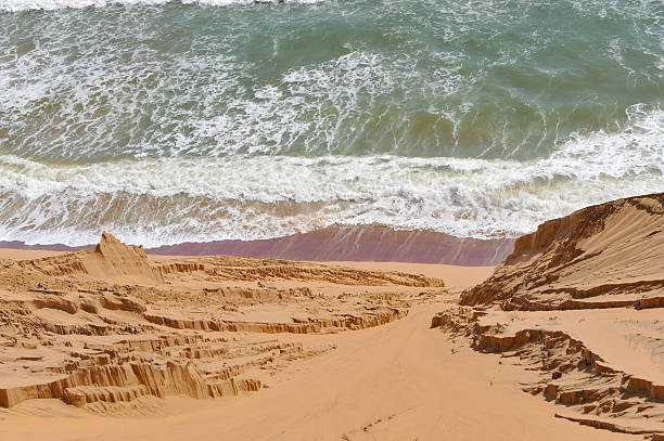 Amazing location near Walvis Bay with hugh sand dunes running into the Atlantic Ocean.