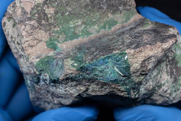 istock old rock from Eilat in Israel with green materiel 2249359152