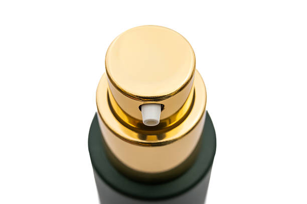 istock Golden Perfume Atomizer Close-Up Showing Sprayer Detail On Elegant Cosmetic Bottle 2249365802
