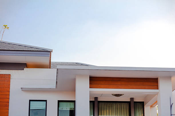 istock Rooftop detail of modern thai home 2249374272