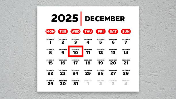 istock The date December 10th marked with a red cursor on the wall calendar 2025 2249377251