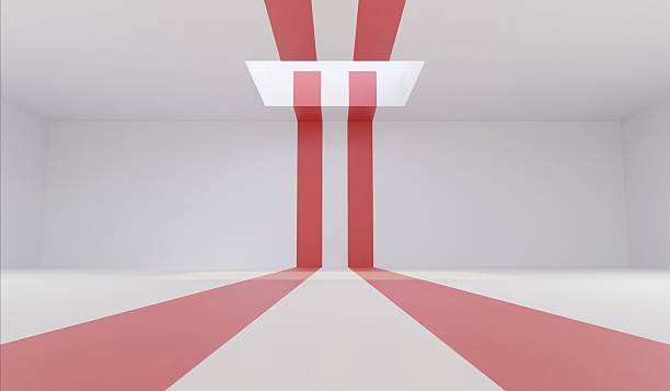 istock Showroom, product display room, bright tone with leading lines, 3D illustrations 2249377867
