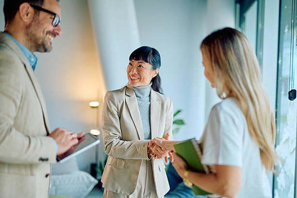istock Business people handshaking creating new partnership deal 2249377977