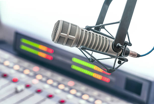 istock Professional microphone and sound mixer 2249378351