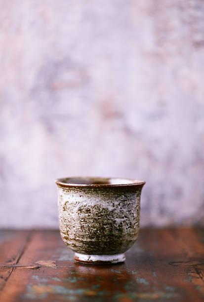 istock Traditional japanese ceramic on rustic wooden background. Soft focus. Copy space. 2249382322