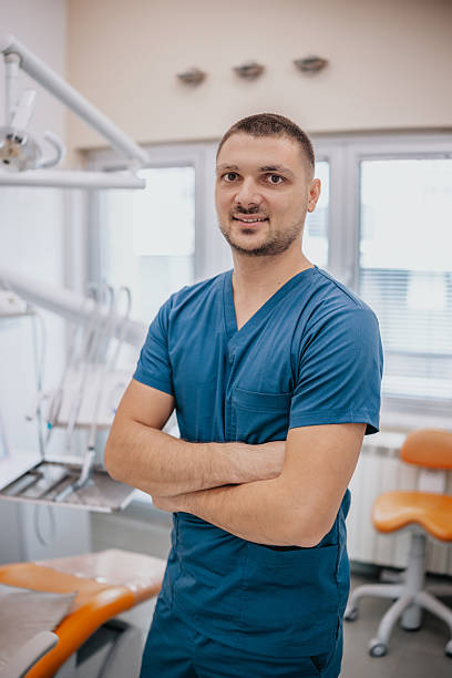 istock Dentist at work in a modern clinic with a relaxed atmosphere during a weekday morning 2249386460