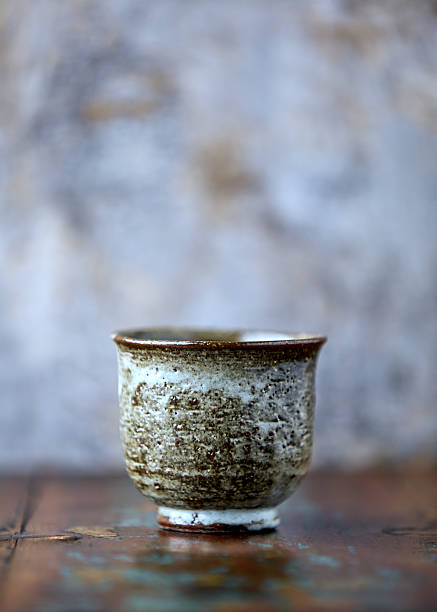 istock Traditional japanese ceramic on rustic wooden background. Soft focus. Copy space. 2249387347