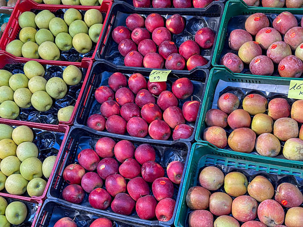 istock Fresh Apples at a Fruit Stand in a Market 2249389960