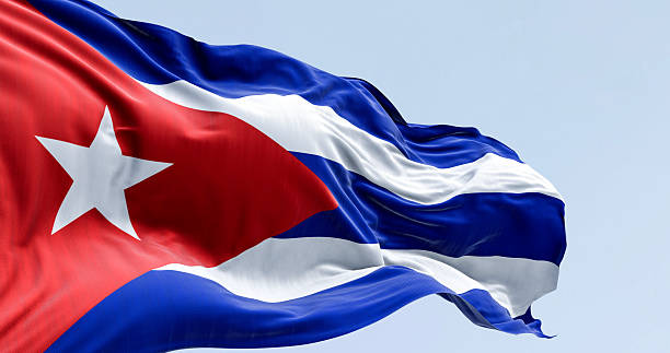 istock Cuba national flag waving in the wind on a clear day 2249393691