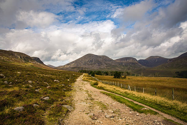 istock Scenic Gravel Road Winds Through Mountain Valley Under Dramatic Cloudy Sky, Mourne Mountains, Northern Ireland 2249403463