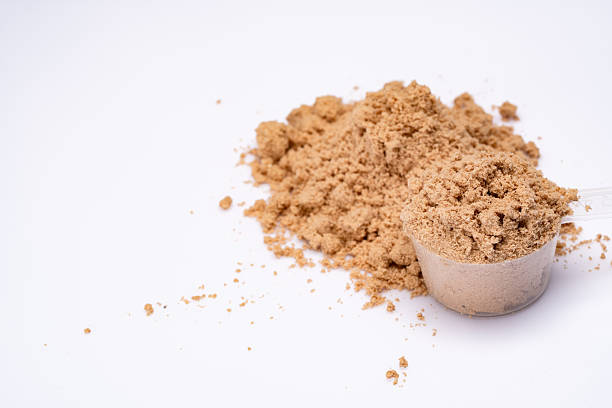 istock Chocolate whey protein. Supportive nutrition for muscle building 2249404289