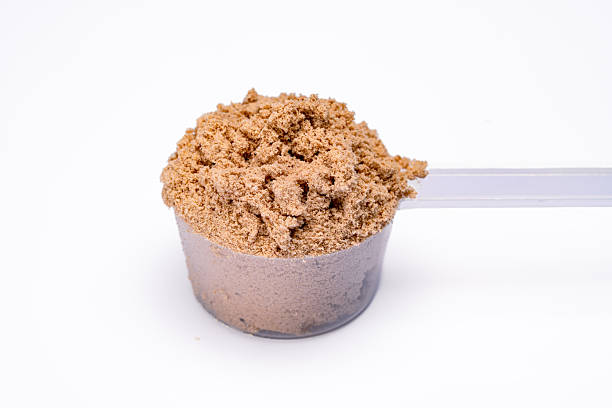 istock Chocolate whey protein. Supportive nutrition for muscle building 2249404297