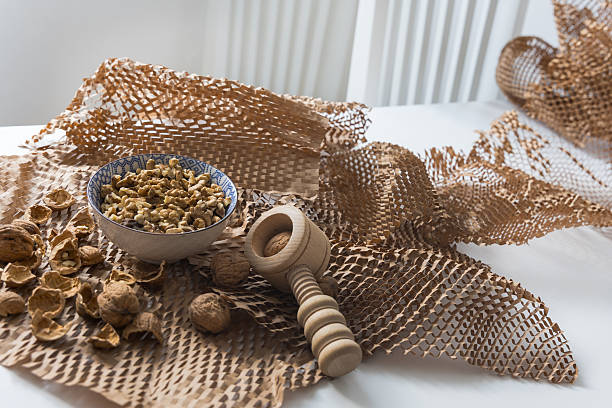 walnuts on the wooden floor
