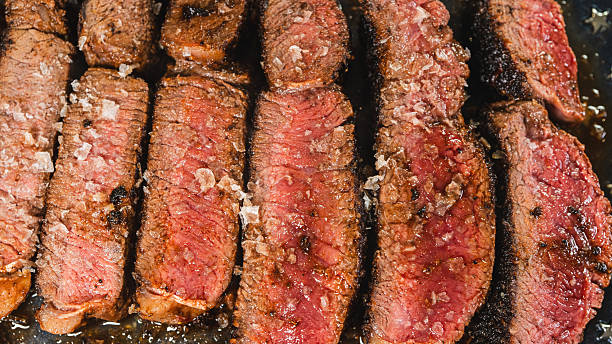 istock Rare Sliced Rump Steak on Plate 2249409536