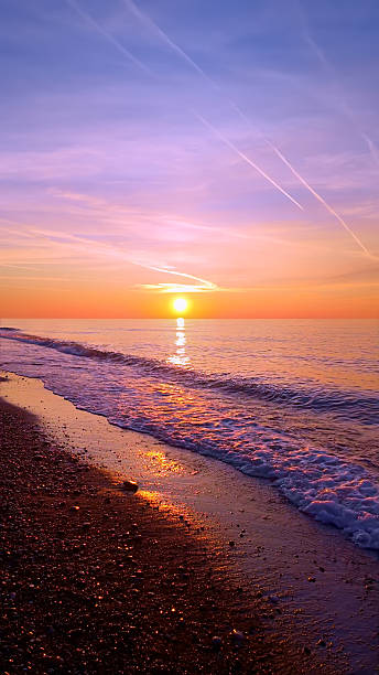 istock Tranquil Ocean Sunset with Colorful Pastel Sky 2249423817