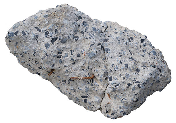 istock Concrete rubble broken, Broken concrete slabs isolated on white background. Clipping path. 2249447845