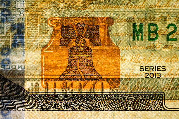 istock Macro detail of liberty bell security feature 2249448164