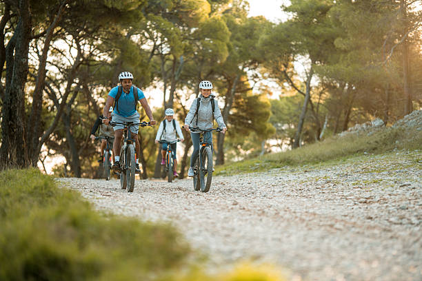 istock Diverse Friends on Sunrise Mountain Biking Adventure 2249449141