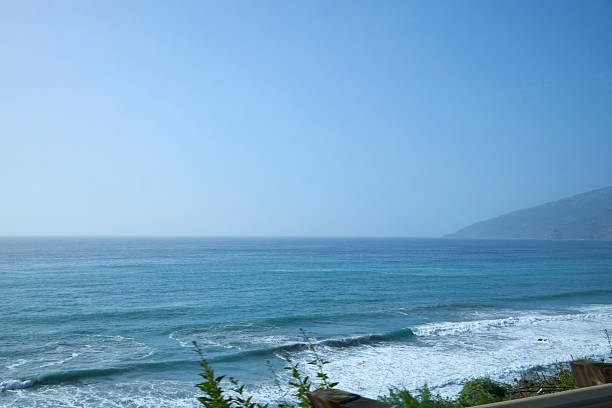 Beautiful waves crashing on the shore
