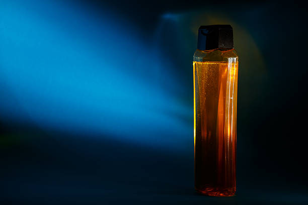 bottle with cream, shampoo for hair, shower gel, colored background, beautiful studio light, beauty and youth of the human body