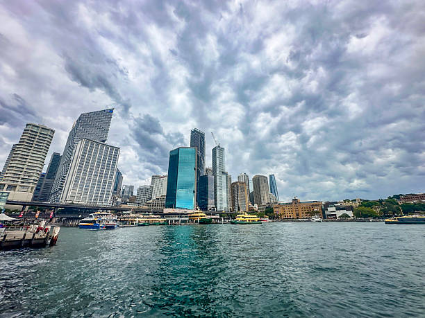 Storm clouds over Circular Quay, Sydney, Australia