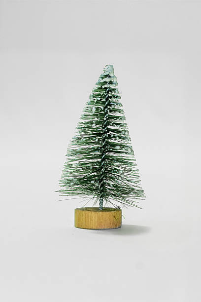 istock Christmas, miniature and tree on white background for decoration and abstract concept. 2249484464