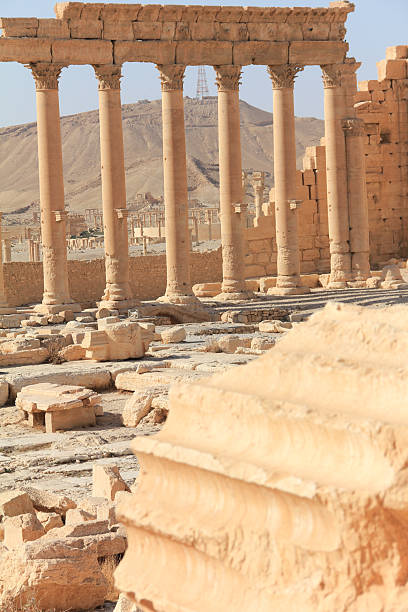 istock Ancient Architecture with Stone Columns and Historical Buildings in a Desert Landscape, Temple of Bel, Palmyra 2249485907