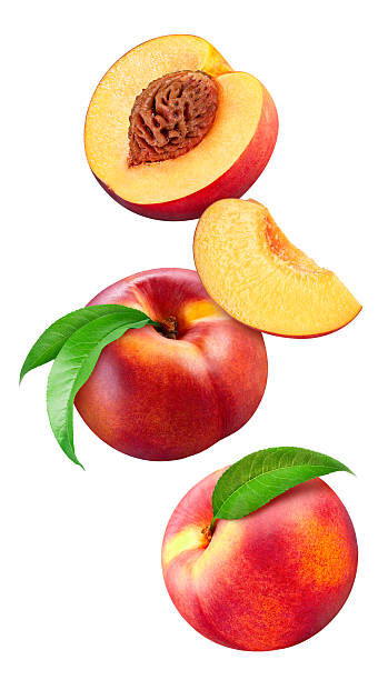 istock Fresh organic peach isolated 2249502751