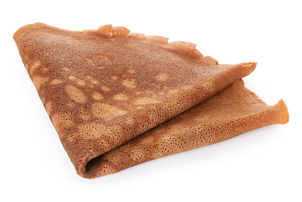 istock One delicious chocolate crepe isolated on white 2249503152